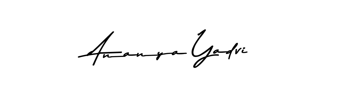 Make a beautiful signature design for name Ananya Yadvi. With this signature (Asem Kandis PERSONAL USE) style, you can create a handwritten signature for free. Ananya Yadvi signature style 9 images and pictures png