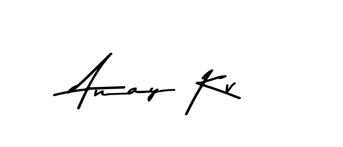 Make a beautiful signature design for name Anay Kv. With this signature (Asem Kandis PERSONAL USE) style, you can create a handwritten signature for free. Anay Kv signature style 9 images and pictures png