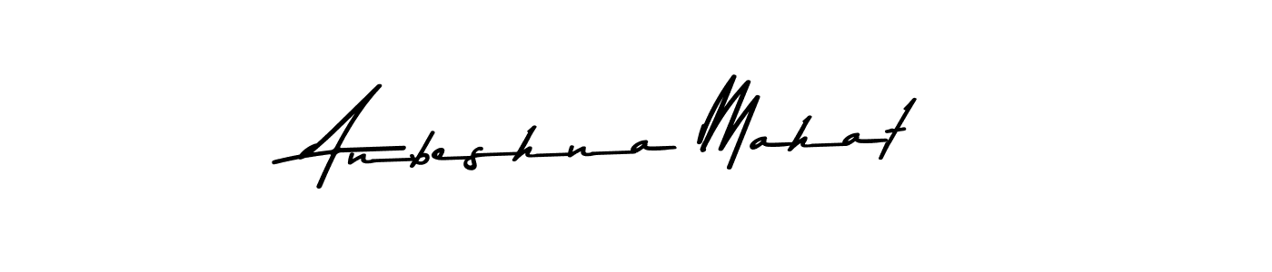 How to make Anbeshna Mahat name signature. Use Asem Kandis PERSONAL USE style for creating short signs online. This is the latest handwritten sign. Anbeshna Mahat signature style 9 images and pictures png