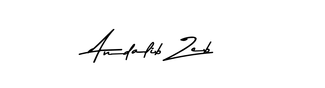 Andalib Zeb stylish signature style. Best Handwritten Sign (Asem Kandis PERSONAL USE) for my name. Handwritten Signature Collection Ideas for my name Andalib Zeb. Andalib Zeb signature style 9 images and pictures png