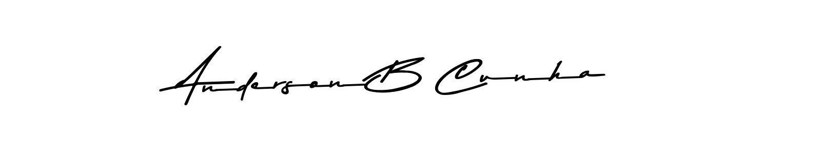 Design your own signature with our free online signature maker. With this signature software, you can create a handwritten (Asem Kandis PERSONAL USE) signature for name Anderson B Cunha. Anderson B Cunha signature style 9 images and pictures png
