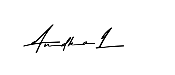 How to Draw Andha L signature style? Asem Kandis PERSONAL USE is a latest design signature styles for name Andha L. Andha L signature style 9 images and pictures png