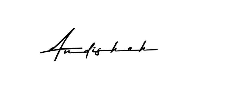 Design your own signature with our free online signature maker. With this signature software, you can create a handwritten (Asem Kandis PERSONAL USE) signature for name Andisheh. Andisheh signature style 9 images and pictures png