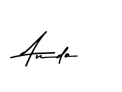 You should practise on your own different ways (Asem Kandis PERSONAL USE) to write your name (Ando) in signature. don't let someone else do it for you. Ando signature style 9 images and pictures png