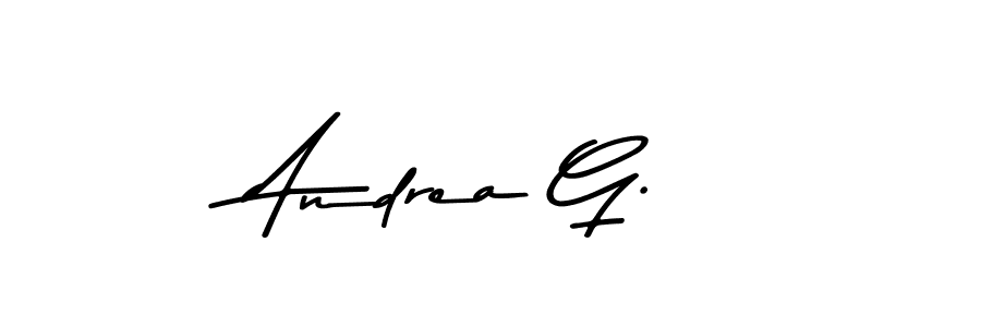 You should practise on your own different ways (Asem Kandis PERSONAL USE) to write your name (Andrea G.) in signature. don't let someone else do it for you. Andrea G. signature style 9 images and pictures png