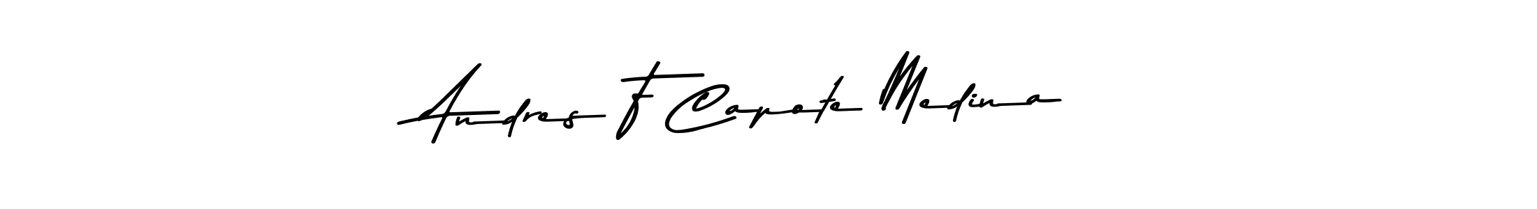 This is the best signature style for the Andres F Capote Medina name. Also you like these signature font (Asem Kandis PERSONAL USE). Mix name signature. Andres F Capote Medina signature style 9 images and pictures png