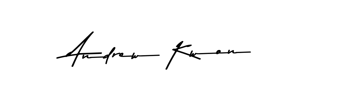 How to make Andrew Kwon name signature. Use Asem Kandis PERSONAL USE style for creating short signs online. This is the latest handwritten sign. Andrew Kwon signature style 9 images and pictures png