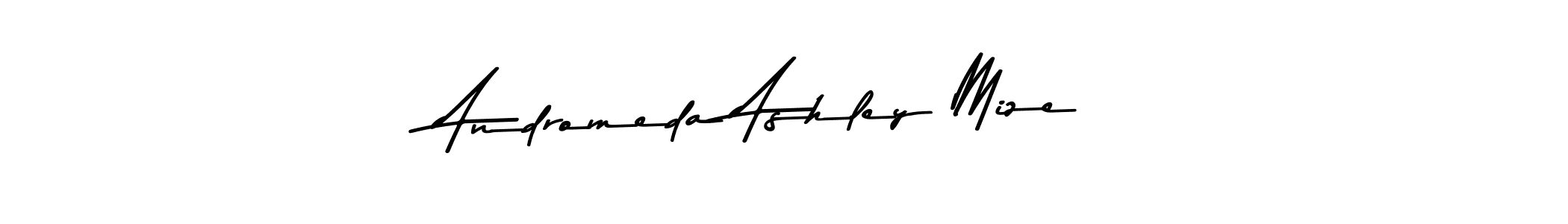 How to make Andromeda Ashley Mize signature? Asem Kandis PERSONAL USE is a professional autograph style. Create handwritten signature for Andromeda Ashley Mize name. Andromeda Ashley Mize signature style 9 images and pictures png