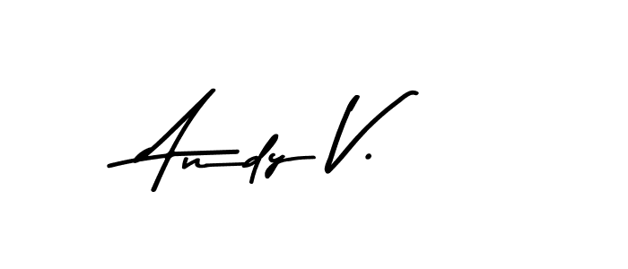 Asem Kandis PERSONAL USE is a professional signature style that is perfect for those who want to add a touch of class to their signature. It is also a great choice for those who want to make their signature more unique. Get Andy V. name to fancy signature for free. Andy V. signature style 9 images and pictures png