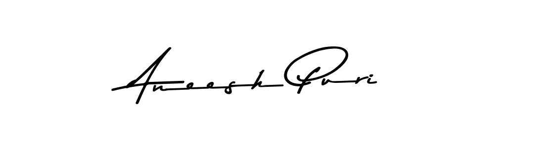 How to make Aneesh Puri name signature. Use Asem Kandis PERSONAL USE style for creating short signs online. This is the latest handwritten sign. Aneesh Puri signature style 9 images and pictures png