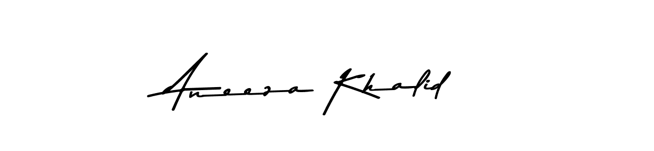 Make a beautiful signature design for name Aneeza Khalid. Use this online signature maker to create a handwritten signature for free. Aneeza Khalid signature style 9 images and pictures png