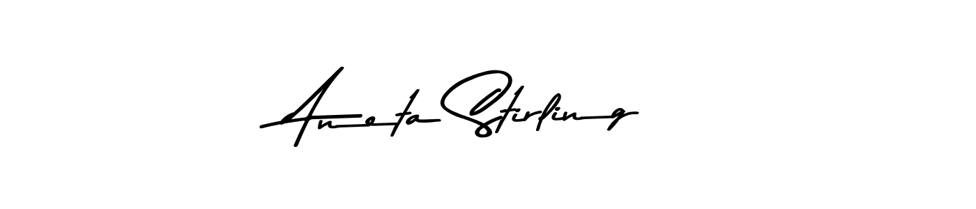 Aneta Stirling stylish signature style. Best Handwritten Sign (Asem Kandis PERSONAL USE) for my name. Handwritten Signature Collection Ideas for my name Aneta Stirling. Aneta Stirling signature style 9 images and pictures png