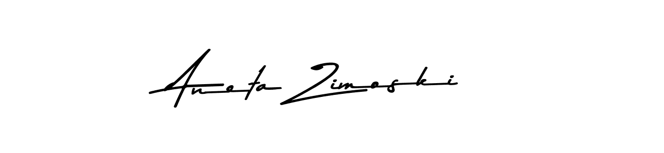Design your own signature with our free online signature maker. With this signature software, you can create a handwritten (Asem Kandis PERSONAL USE) signature for name Aneta Zimoski. Aneta Zimoski signature style 9 images and pictures png