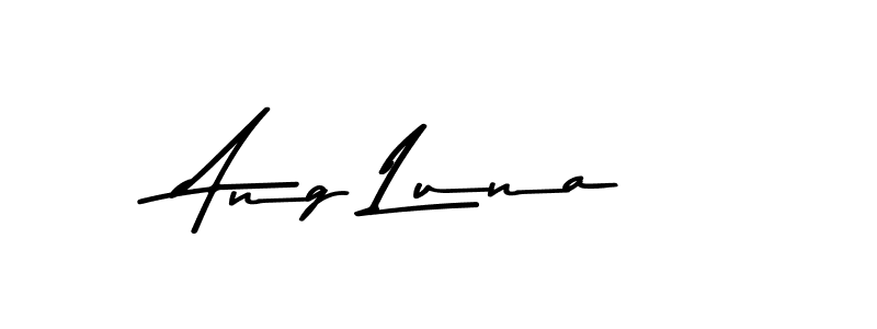 How to make Ang Luna name signature. Use Asem Kandis PERSONAL USE style for creating short signs online. This is the latest handwritten sign. Ang Luna signature style 9 images and pictures png