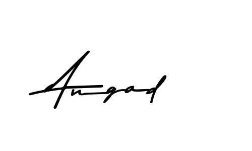 Create a beautiful signature design for name Angad. With this signature (Asem Kandis PERSONAL USE) fonts, you can make a handwritten signature for free. Angad signature style 9 images and pictures png