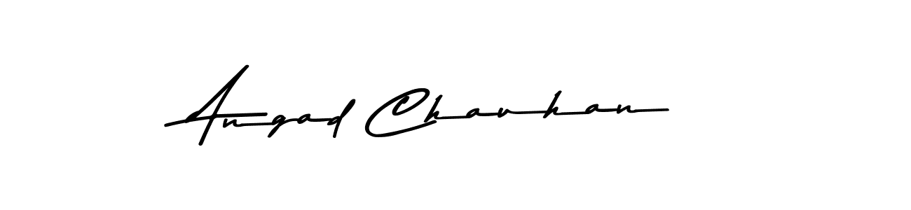 Design your own signature with our free online signature maker. With this signature software, you can create a handwritten (Asem Kandis PERSONAL USE) signature for name Angad Chauhan. Angad Chauhan signature style 9 images and pictures png