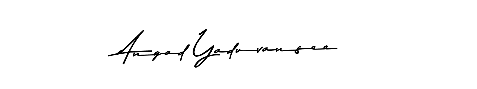 Asem Kandis PERSONAL USE is a professional signature style that is perfect for those who want to add a touch of class to their signature. It is also a great choice for those who want to make their signature more unique. Get Angad Yaduvansee name to fancy signature for free. Angad Yaduvansee signature style 9 images and pictures png