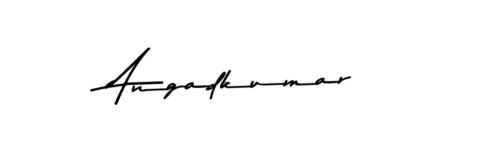 Make a beautiful signature design for name Angadkumar. With this signature (Asem Kandis PERSONAL USE) style, you can create a handwritten signature for free. Angadkumar signature style 9 images and pictures png