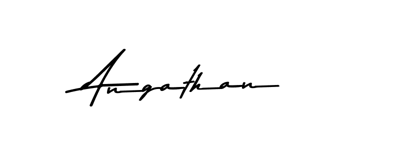 How to make Angathan name signature. Use Asem Kandis PERSONAL USE style for creating short signs online. This is the latest handwritten sign. Angathan signature style 9 images and pictures png