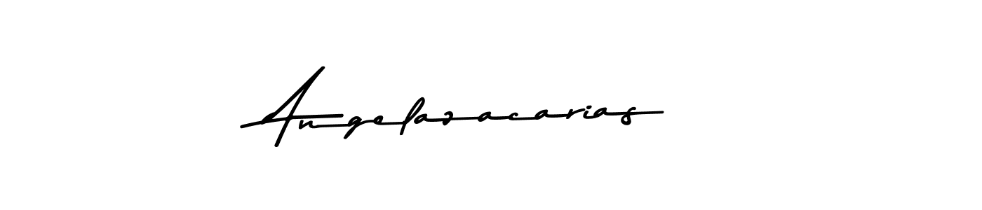 How to make Angelazacarias name signature. Use Asem Kandis PERSONAL USE style for creating short signs online. This is the latest handwritten sign. Angelazacarias signature style 9 images and pictures png