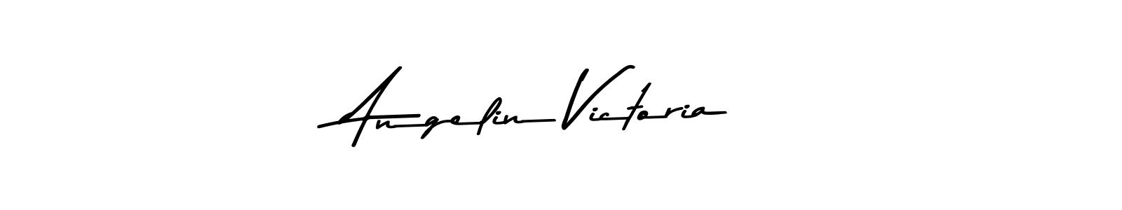 You should practise on your own different ways (Asem Kandis PERSONAL USE) to write your name (Angelin Victoria) in signature. don't let someone else do it for you. Angelin Victoria signature style 9 images and pictures png