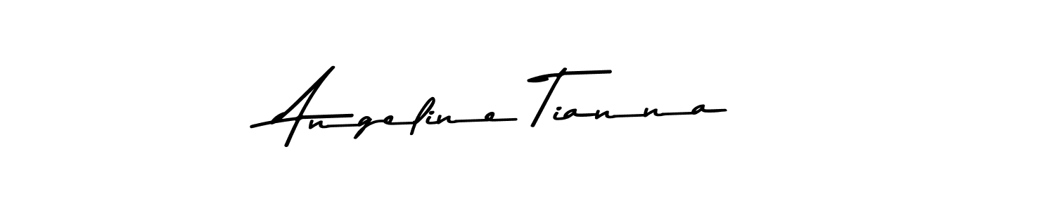 Make a beautiful signature design for name Angeline Tianna. With this signature (Asem Kandis PERSONAL USE) style, you can create a handwritten signature for free. Angeline Tianna signature style 9 images and pictures png