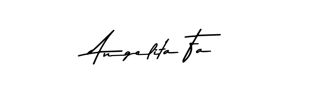 You should practise on your own different ways (Asem Kandis PERSONAL USE) to write your name (Angelita Fa) in signature. don't let someone else do it for you. Angelita Fa signature style 9 images and pictures png