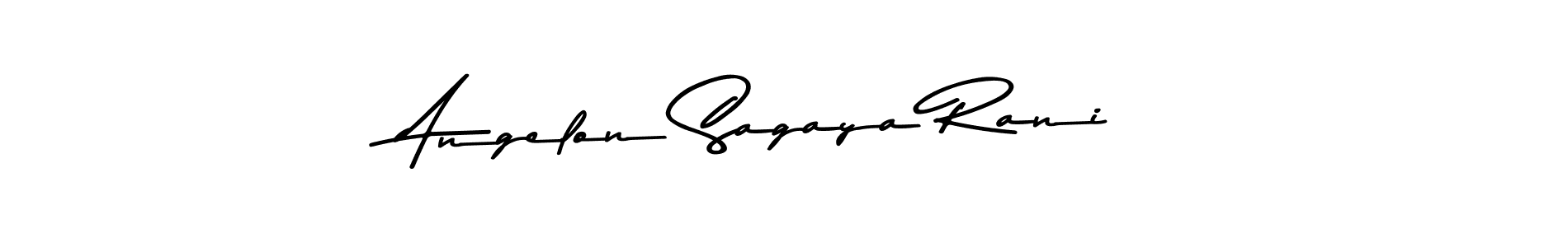 Design your own signature with our free online signature maker. With this signature software, you can create a handwritten (Asem Kandis PERSONAL USE) signature for name Angelon Sagaya Rani. Angelon Sagaya Rani signature style 9 images and pictures png