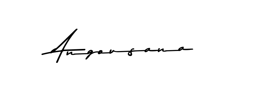 You should practise on your own different ways (Asem Kandis PERSONAL USE) to write your name (Angousana) in signature. don't let someone else do it for you. Angousana signature style 9 images and pictures png