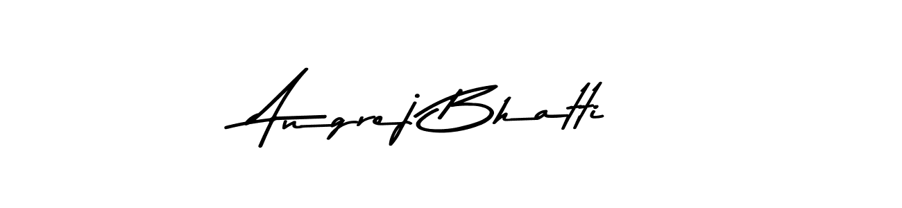 The best way (Asem Kandis PERSONAL USE) to make a short signature is to pick only two or three words in your name. The name Angrej Bhatti include a total of six letters. For converting this name. Angrej Bhatti signature style 9 images and pictures png