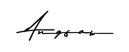 A stylish, flowing autograph style designed for name Angsaw using Asem Kandis PERSONAL USE typography. Perfect for digital creative projects. Angsaw signature style 9 images and pictures png