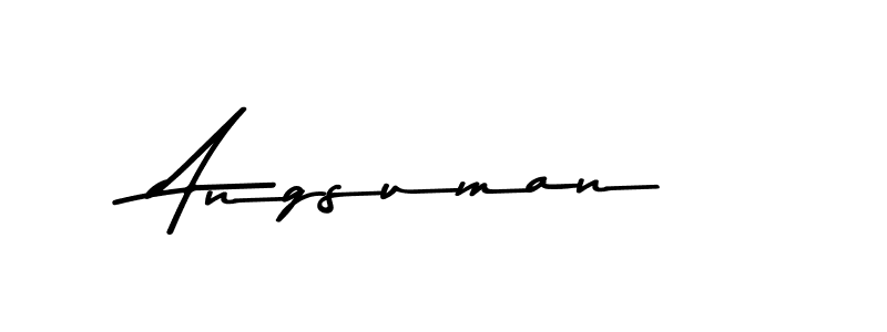 Create a beautiful signature design for name Angsuman. With this signature (Asem Kandis PERSONAL USE) fonts, you can make a handwritten signature for free. Angsuman signature style 9 images and pictures png