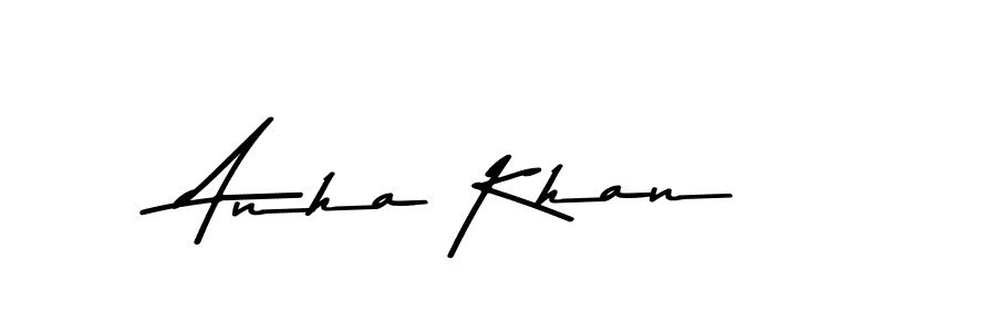 Design your own signature with our free online signature maker. With this signature software, you can create a handwritten (Asem Kandis PERSONAL USE) signature for name Anha Khan. Anha Khan signature style 9 images and pictures png