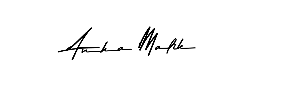 Anha Malik stylish signature style. Best Handwritten Sign (Asem Kandis PERSONAL USE) for my name. Handwritten Signature Collection Ideas for my name Anha Malik. Anha Malik signature style 9 images and pictures png