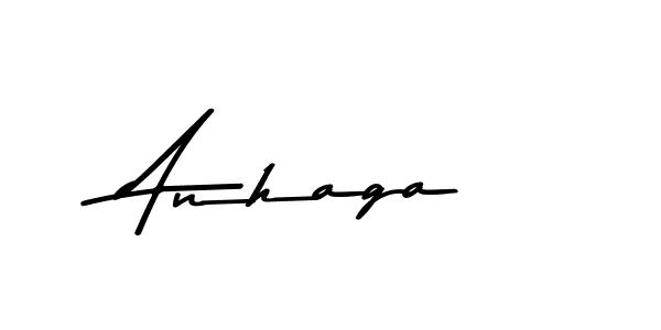 How to make Anhaga name signature. Use Asem Kandis PERSONAL USE style for creating short signs online. This is the latest handwritten sign. Anhaga signature style 9 images and pictures png
