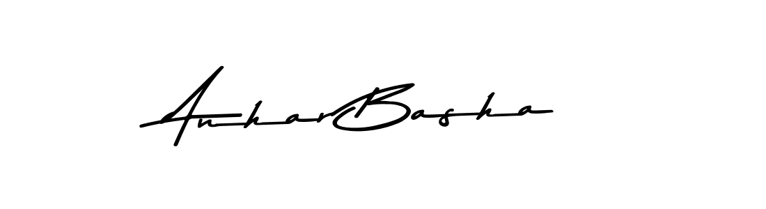 How to make Anhar Basha name signature. Use Asem Kandis PERSONAL USE style for creating short signs online. This is the latest handwritten sign. Anhar Basha signature style 9 images and pictures png