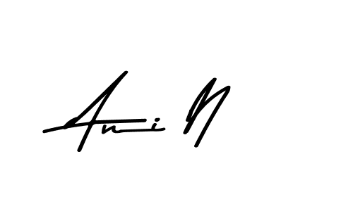 How to make Ani N name signature. Use Asem Kandis PERSONAL USE style for creating short signs online. This is the latest handwritten sign. Ani N signature style 9 images and pictures png