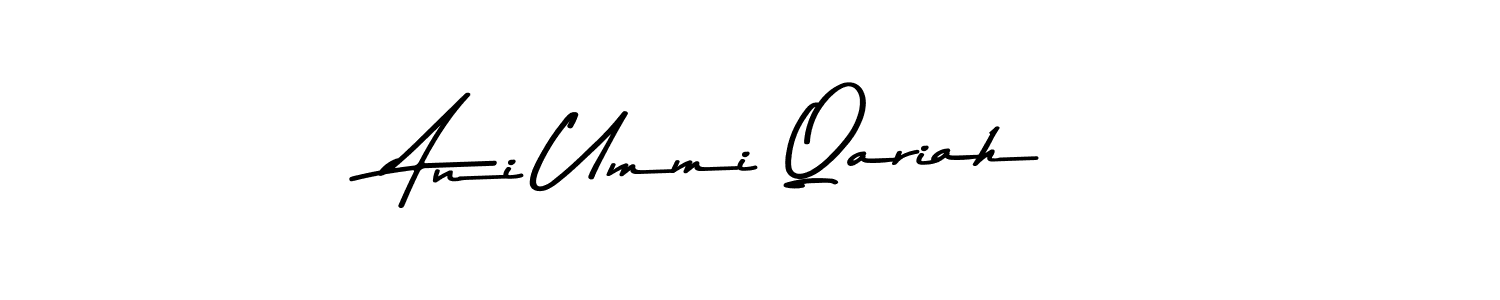 The best way (Asem Kandis PERSONAL USE) to make a short signature is to pick only two or three words in your name. The name Ani Ummi Qariah include a total of six letters. For converting this name. Ani Ummi Qariah signature style 9 images and pictures png