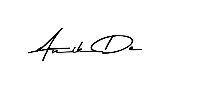 How to make Anik De name signature. Use Asem Kandis PERSONAL USE style for creating short signs online. This is the latest handwritten sign. Anik De signature style 9 images and pictures png