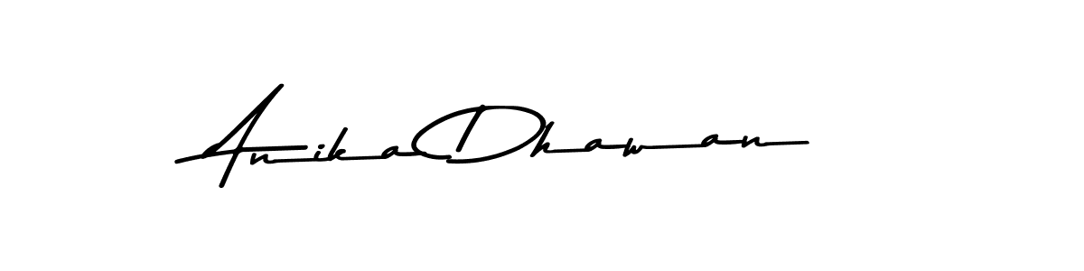 Create a beautiful signature design for name Anika Dhawan. With this signature (Asem Kandis PERSONAL USE) fonts, you can make a handwritten signature for free. Anika Dhawan signature style 9 images and pictures png