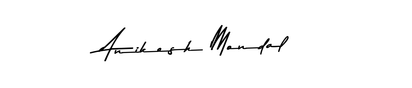 How to make Anikesh Mondal name signature. Use Asem Kandis PERSONAL USE style for creating short signs online. This is the latest handwritten sign. Anikesh Mondal signature style 9 images and pictures png