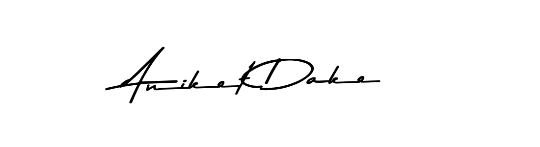 Also You can easily find your signature by using the search form. We will create Aniket Dake name handwritten signature images for you free of cost using Asem Kandis PERSONAL USE sign style. Aniket Dake signature style 9 images and pictures png