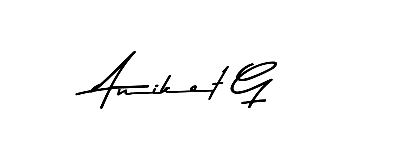 Also we have Aniket G name is the best signature style. Create professional handwritten signature collection using Asem Kandis PERSONAL USE autograph style. Aniket G signature style 9 images and pictures png