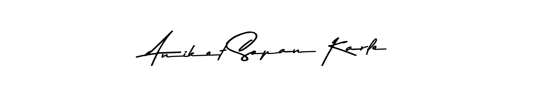 if you are searching for the best signature style for your name Aniket Sopan Karle. so please give up your signature search. here we have designed multiple signature styles  using Asem Kandis PERSONAL USE. Aniket Sopan Karle signature style 9 images and pictures png