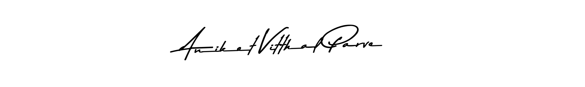 The best way (Asem Kandis PERSONAL USE) to make a short signature is to pick only two or three words in your name. The name Aniket Vitthal Parve include a total of six letters. For converting this name. Aniket Vitthal Parve signature style 9 images and pictures png