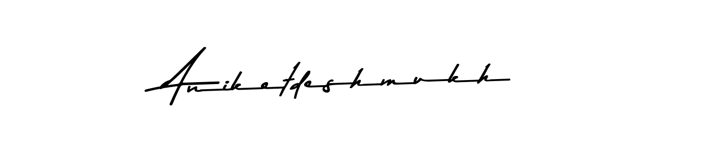 The best way (Asem Kandis PERSONAL USE) to make a short signature is to pick only two or three words in your name. The name Aniketdeshmukh include a total of six letters. For converting this name. Aniketdeshmukh signature style 9 images and pictures png