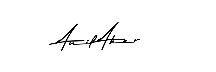 How to make Anil Aher name signature. Use Asem Kandis PERSONAL USE style for creating short signs online. This is the latest handwritten sign. Anil Aher signature style 9 images and pictures png