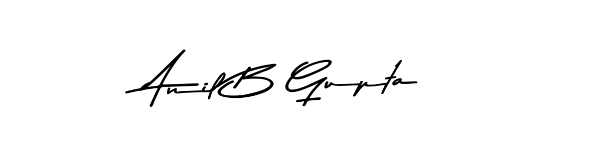 Create a beautiful signature design for name Anil B Gupta. With this signature (Asem Kandis PERSONAL USE) fonts, you can make a handwritten signature for free. Anil B Gupta signature style 9 images and pictures png