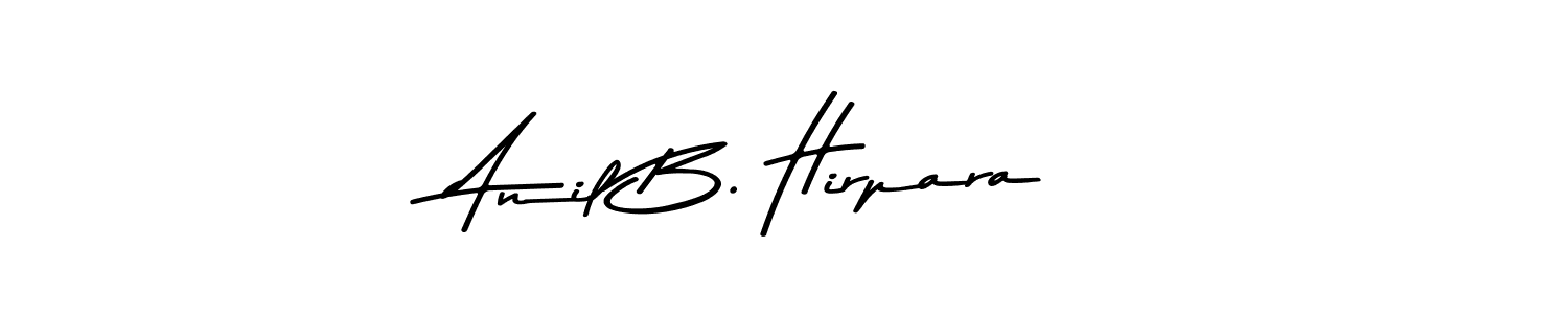The best way (Asem Kandis PERSONAL USE) to make a short signature is to pick only two or three words in your name. The name Anil B. Hirpara include a total of six letters. For converting this name. Anil B. Hirpara signature style 9 images and pictures png