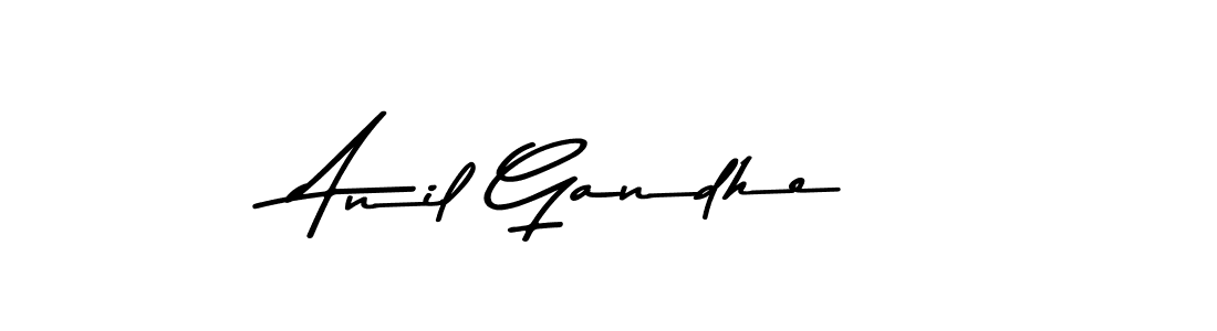 Make a beautiful signature design for name Anil Gandhe. With this signature (Asem Kandis PERSONAL USE) style, you can create a handwritten signature for free. Anil Gandhe signature style 9 images and pictures png